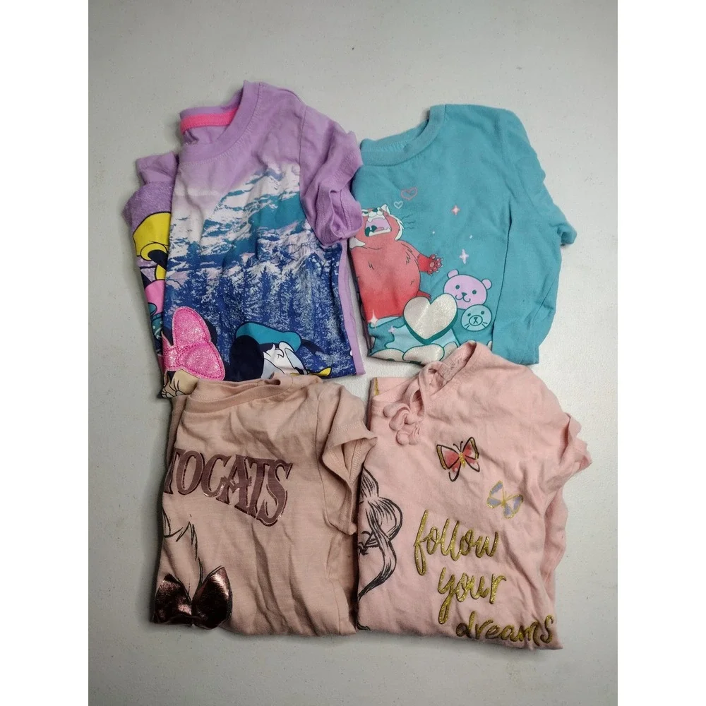 Disney Girls Graphic T-Shirt Bundle 4pk Characters M 7-8
